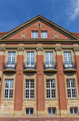 Obraz premium Facade of a bank in an old building in Norden