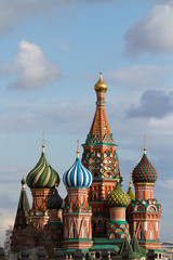 Fototapeta na wymiar picture of san basil in red square one of the most important monument of moskow russia