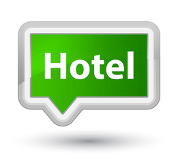 Hotel prime green banner button