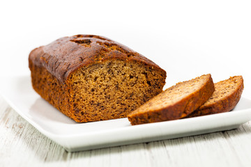 Banana Sweet Bread. Selective focus.