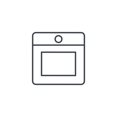 oven stove thin line icon. Linear vector illustration. Pictogram isolated on white background