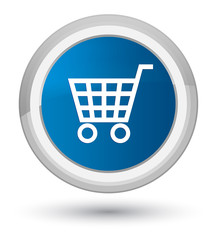 Ecommerce icon prime blue round button