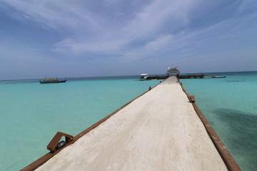 Maldives pier to heaven paradise