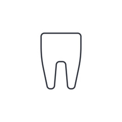 tooth thin line icon. Linear vector illustration. Pictogram isolated on white background