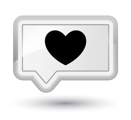 Heart icon prime white banner button