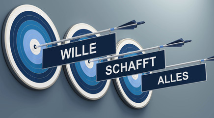Zielscheibe wille schafft alles