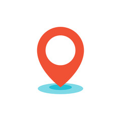 Geo location pin icon flat