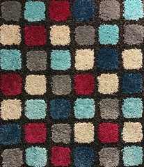 Top view of colorful carpet for background and texture