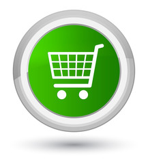 Ecommerce icon prime green round button