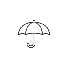 umbrella, protection thin line icon. Linear vector illustration. Pictogram isolated on white background