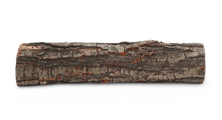 oak stump, log fire wood isolated on white background with clipping path - Powered by Adobe