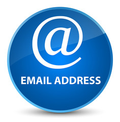Email address elegant blue round button