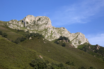 Peak in Picos de Europa Mountain Range outside Labra; Austurias