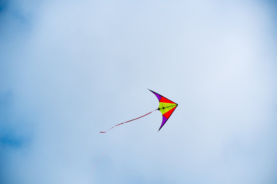 kite soars in the sky.