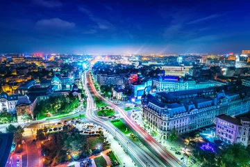 Foto op Canvas bucharest at night © frank peters