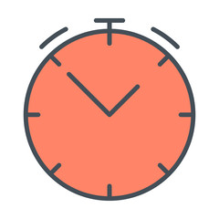 Clock line icon. Stopwatch  linear symbol. Vector sign in outline style