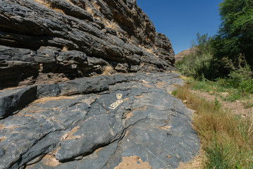 Canyon in the desert.
