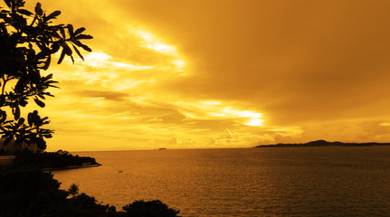 Sunset at the seaside