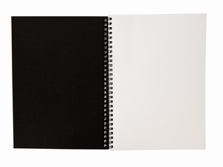 realistic blank notebook template for cover design school business diary
