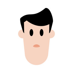 face of man cartoon icon image vector illustration design 
