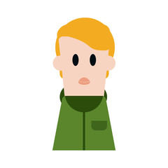 blonde man cartoon icon image vector illustration design 