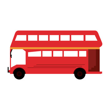 double decker bus london related  icon image vector illustration design 