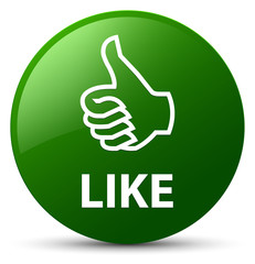 Like green round button