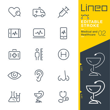 Lineo Editable Stroke - Medical and Healthcare line icons
Vector Icons - Adjust stroke weight - Expand to any size - Change to any colour