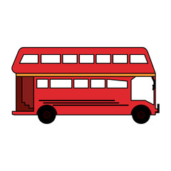 double decker bus london related  icon image vector illustration design 