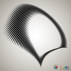 Black and white spiral abstract halftone dots background. Vector illustration