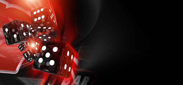 Red Craps Dices Casino Banner