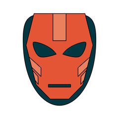 red mask superhero icon image vector illustration design 