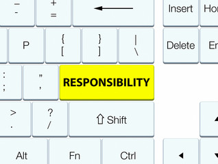 Responsibility yellow keyboard button