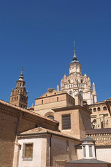 Fototapeta na wymiar bell tower of the Catheral of Tarazona, Zaragoza province, Aragon, Spain