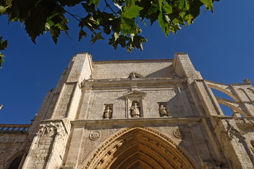 Obraz premium Portico cathedral of Palencia, Castilla y Leon, Spain (Los Reyes o San Juan