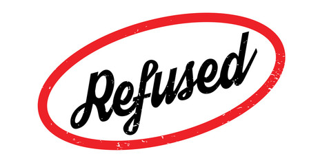 Refused rubber stamp. Grunge design with dust scratches. Effects can be easily removed for a clean, crisp look. Color is easily changed.