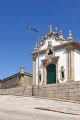 Naklejka premium Chapel and fortress in Chaves, Portugal