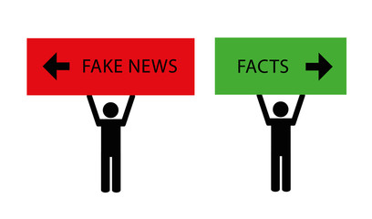 fake news and facts piktogramm