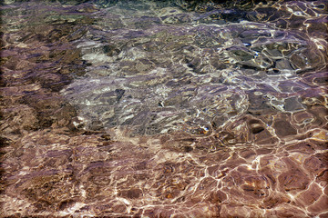Shining blue water ripple background