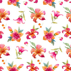 Watercolor floral pattern