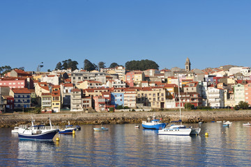 View of the fishing village of La Guardia, Pontevedra province, Galicia, Spain