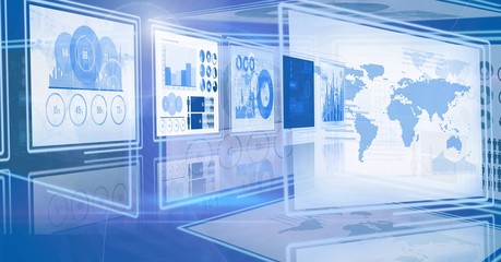 Fototapeta premium technology interface panels