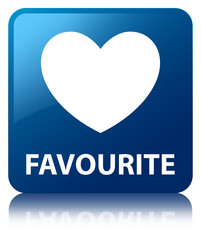 Favourite (heart icon) blue square button