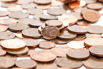 Euro cent coins