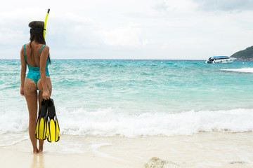 Woman during snorkeling