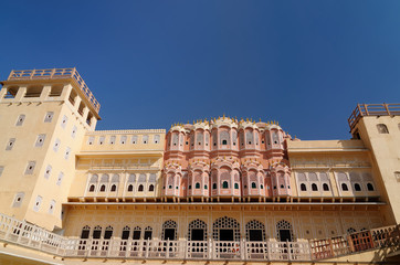 Fototapeta premium Indian wonderful examples of architecture - Hawa Mahal Palace in Jaipur