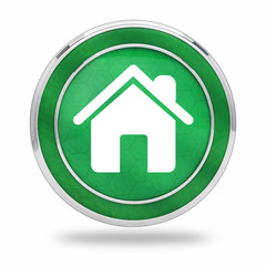 bouton home maison retour vert