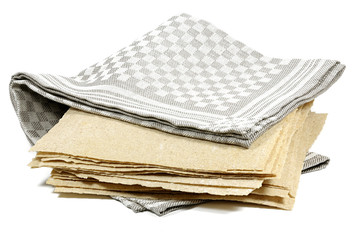 Norwegian Flatbrød isolated on white background