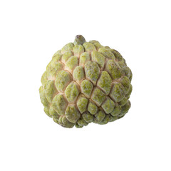 Obraz premium Sugar Apple custard isolated on white background