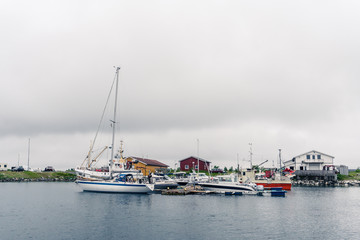 Fototapeta premium The embankment of the city of Sommaroy in Norway